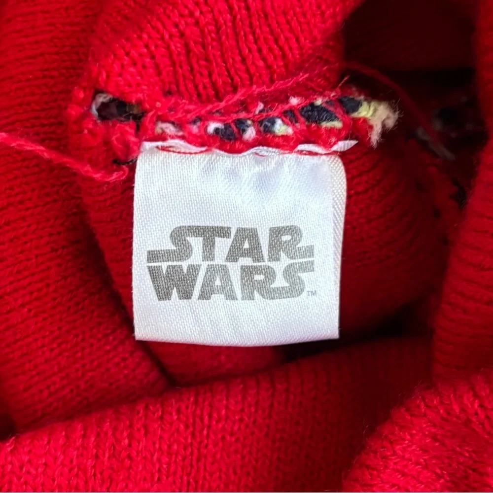 Star Wars Mandalorian Grogu The Child Knit Beanie Red Navy Blue Pom Kids Hat